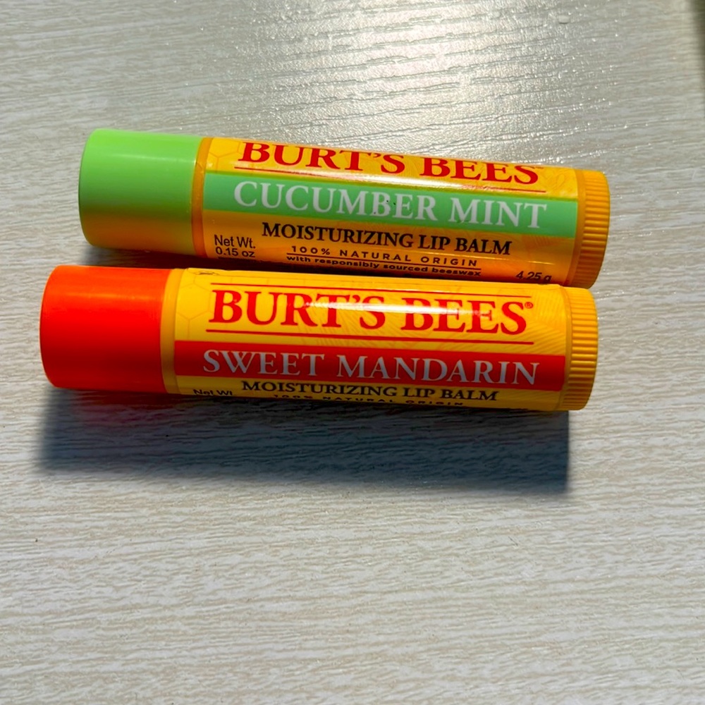 burt’s bees moisturizing lip balm pack- sweet mandarin and cucumber mint
